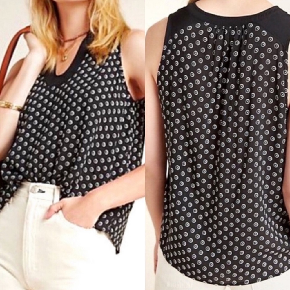 ❤️ Anthropologie Laori sleeveless printed top
